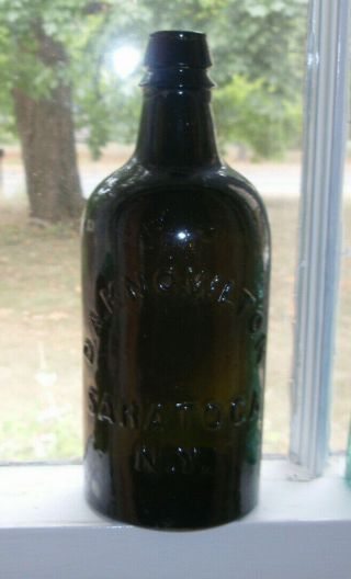 D.  A.  Knowlton Saratoga York Mineral Water Bottle 7 3/4 Inch Tall Crude