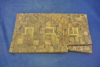 Mid - Century Sabbath Challah Mosaic Bread Board With Matching Knife