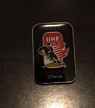 2009 Iihf World Junior Championship Ottawa Logo Pin,  Badge,  Lapel,  Hockey