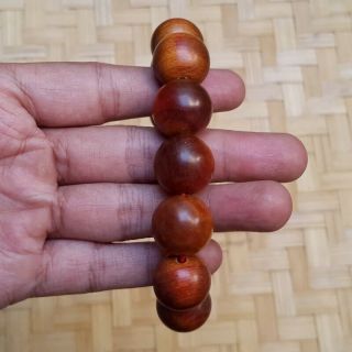 Red Agathis 18 MM King of Wood Bracelet 13 Beads Raja Kayu A1 2