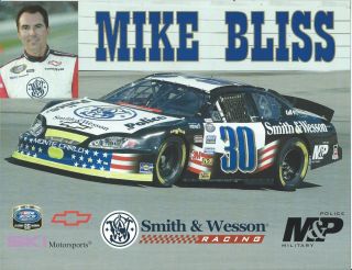 2006 Mike Bliss 30 Nascar Busch Series " Smith & Wesson Racing " Postcard