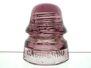 Unusually Bright Purple Cd 160 California Glass Baby Signal Insulator