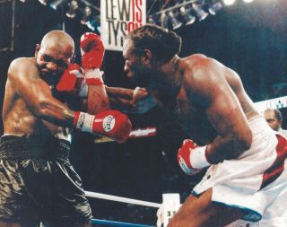 Lennox Lewis Vs Mike Tyson 8x10 Photo Boxing Picture Hard Right By Lewis Color