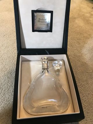 Hennessy Richard Baccarat Crystal Cognac Collector Bottle Decanter with Pouch 2