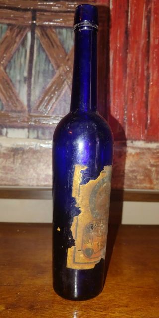 C & E Morton Ltd London England 1925 - 1935 castor oil bottle hand blown 2