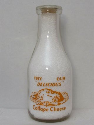 TRPQ Milk Bottle City Dairy Farm Flint MI GENESEE COUNTY Only 1946 2
