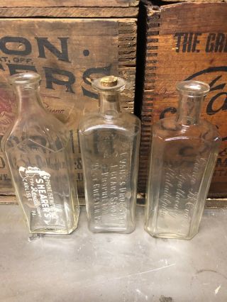 3 Large Pennsylvania Antique Pharmacy Bottles Rexall Carlisle West Chester Phila
