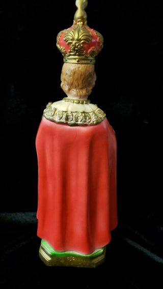 Vintage Jesus Infant Of Prague Columbia Statuary Chalkware Religious Statue 3