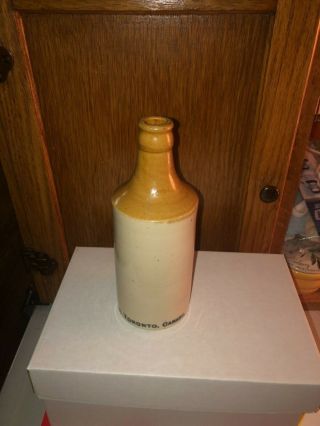 Antique Old Htf O’keefe’s Okeefes Pottery Stoneware Beer Bottle Toronto Canada