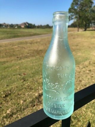 Applied Crown Top Script Coca Cola Bottle,  Mobile,  Alabama 1903