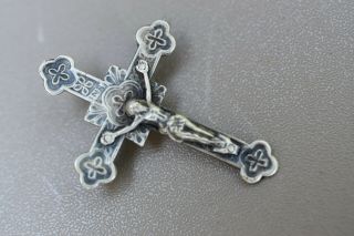 ⭐ antique/vintage French crucifix,  religious cross,  brooch 2