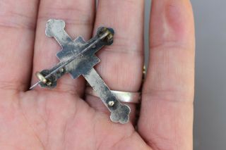 ⭐ antique/vintage French crucifix,  religious cross,  brooch 3
