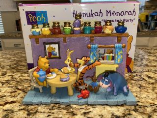 Disney Winnie The Pooh And Friends Hanukah Party Menorah In Org Box