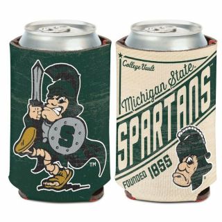 Michigan State Spartans Sparty Mascot Vintage Est.  1855 Kaddy Koozie Can Holder