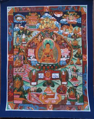 Tibetan Buddhism Life Of Lord Buddha 11 " Thangka Hand Painting Art Nepal