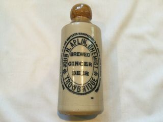 Antique Or Vintage John H.  Alpine Trowbridge Ginger Bee Liquor Stoneware Bottle