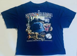 Los Angeles Dodgers Spring Training T - Shirt Glendale Arizona By Majestic Mens Xl