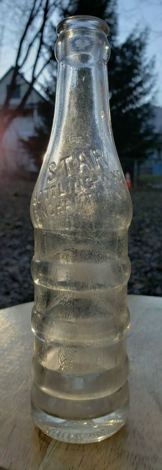Vintage Art Deco Soda Bottle Star Bottling Wks Binghamton Ny Embossed