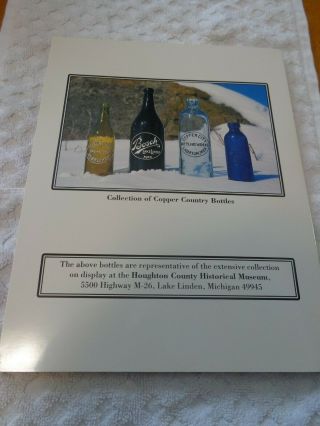 NOS 1992 REFERENCE BOOK OLD BOTTLES & JUGS of MICHIGAN ' S COPPER COUNTRY 2