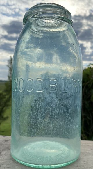 Woodbury Glass Mason Jar Woodbury Nj 1/2 Gallon Rare