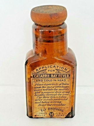 Antique Medicine Bottle.  " Ely 