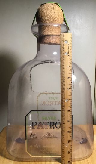 Xl Patron Silver Tequila Promo Bottle Counter Sales Advertising Display Plastic