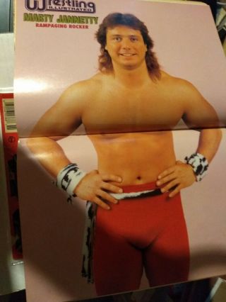 Wwf Pro Wrestling Illustrated Marty Jannetty Centerfold Poster Pwi Wcw Wwe