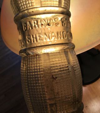Fancy Old Shenandoah Pa Barinas Bottle Soda Bottle 12 Oz Advertising