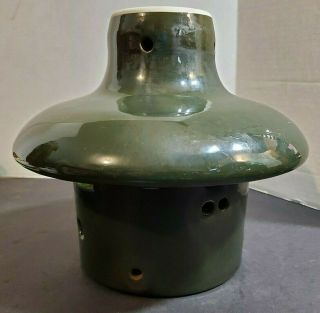 Vintage Large Green Ceramic / Porcelain Electric Insulator Street Light?10 " X8 " F