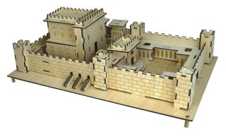 The Second Temple - Diy Wood 3d Puzzle Self Assembly Model Made In The Holy Land