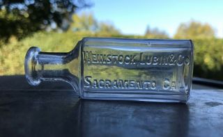 Weinstock,  Lubin & Co.  Sacramento,  California Drug Bottle Rare