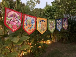 Karuna Arts Hand Made Batik 6 Panel Fairy Banner
