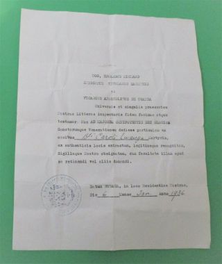 Antique 1936 First Class Relic " Ex Ossibus " St Charles Lwanga Document Only