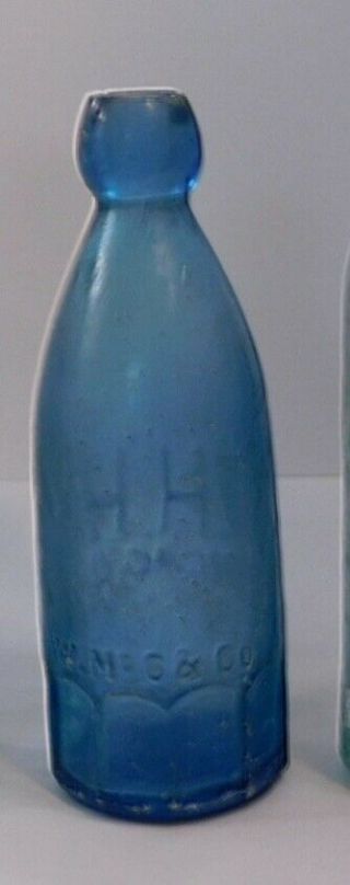 Cobalt Blue WHH Chicago,  Illinois Soda Bottle 2