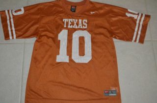 University Of Texas Longhorns Nike Youth L Football Jersey 10 Burnt Orange Ut