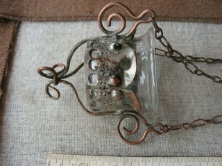 Оld Russian,  Lamp For Icon,  Lampada Orthodox Antique Bronze With Glass