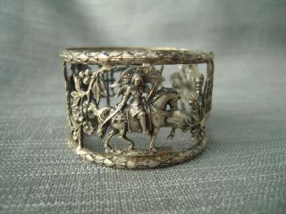 Antique French Saint Joan Of Arc Napkin Ring