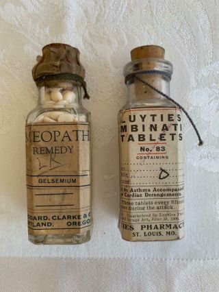 2 Antique Homeopathic Woodard Clarke & Co & Luytie 