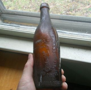 Eigenbrot Adonis Pale Beer Baltimore Amber 1890s Blob Top Beer Bottle Emb Face