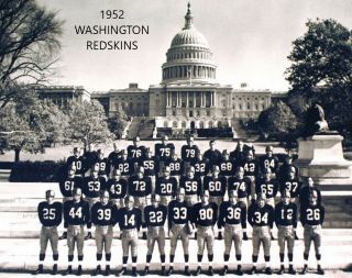 1952 Washington Redskins 8x10 Team Photo Football Nfl Picture World Champs