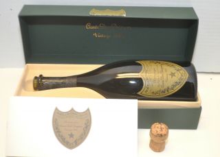 Dom Perignon Vintage 1990 750 Ml Empty Champagne Bottle W/ Box & Cork & Booklet