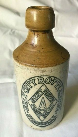Salt City Bottling Co.  Best Brewed Ginger Beer Bottle,  Syracuse,  Ny,  Circa 1890.