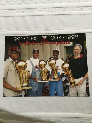 Vintage Chicago Bulls 1991 1992 1993 1996 World Champions Pictures
