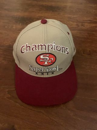 Vintage San Francisco 49ers Bowl Xxix Champions Hat Snap Back
