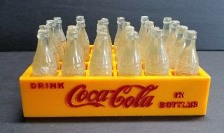 Vintage 1950 ' s Drink Coca Cola In Bottles Mini 24 Bottle Crate Case 2