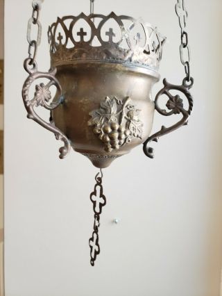 2 Ornate Antique Religious Brass Or Copper Incense Thurible Censer Double Eagle