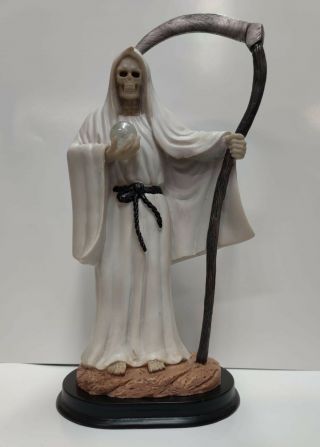12” Inch Santa Muerte Blanca / Holy Death White Statue Made Of Resin