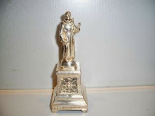 Goldscheider St.  Francis Of Assisi Metal Religious Figurine Germany
