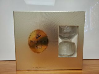 Remy Martin Xo 750 Ml Empty Bottle With 2 Glasses And Box