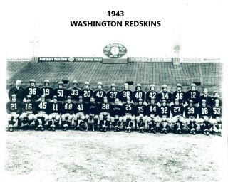 1943 Washington Redskins 8x10 Team Photo Football Nfl Picture